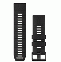 QuickFit 26 Watch Bands, Black/Pebble Gray Silicone - 010-13393-00 - Garmin